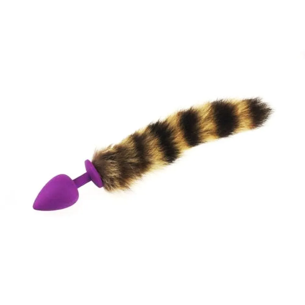 14" Stylish Raccoon Tail Plug with Large Silicone