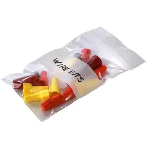 2 mil White Block Reclosable Poly Bags. - 18" x 20"