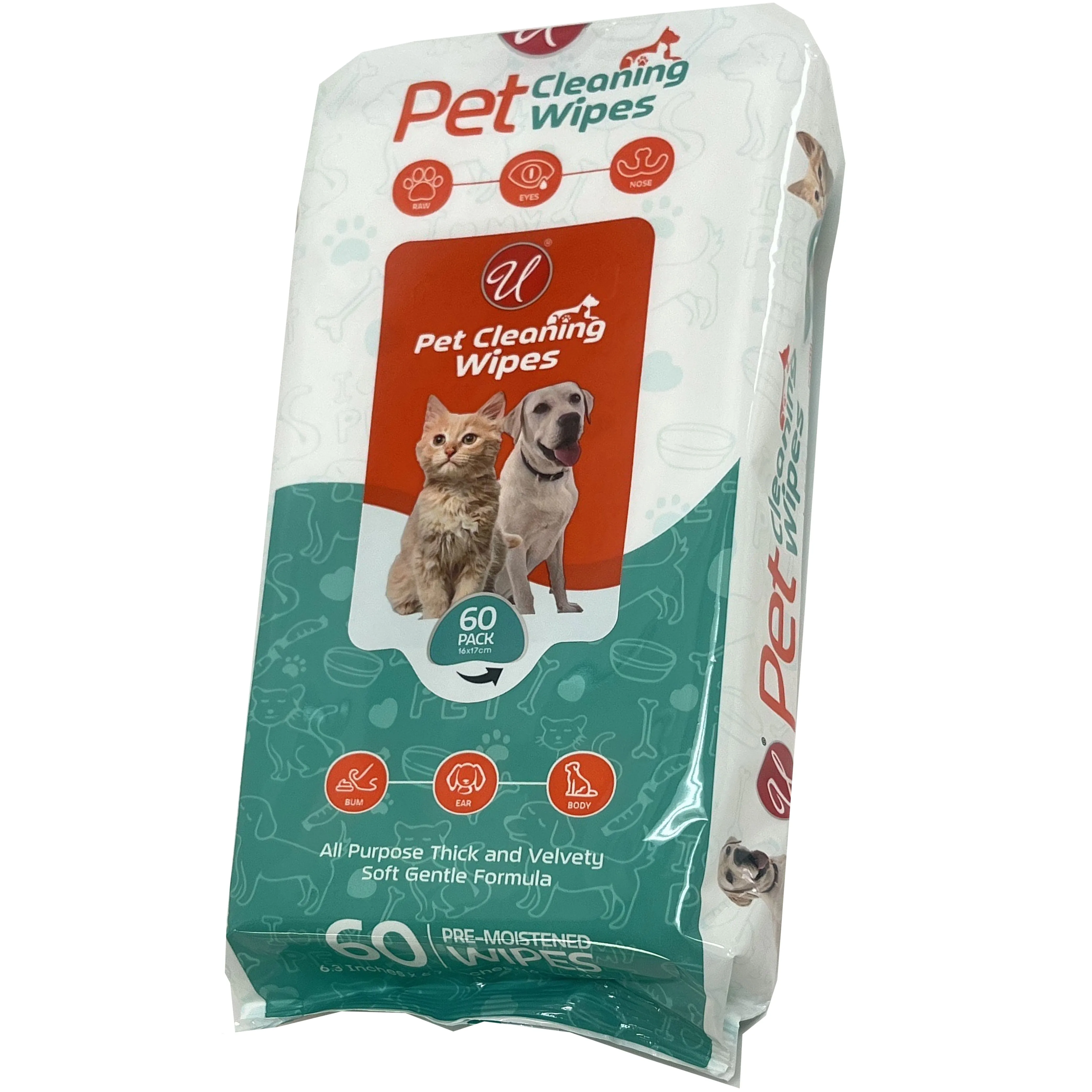 24 Pk Bulk Pet Cleaning Wipes Grooming Dog Cat Dry Bath Clean Ears Paws 1440ct