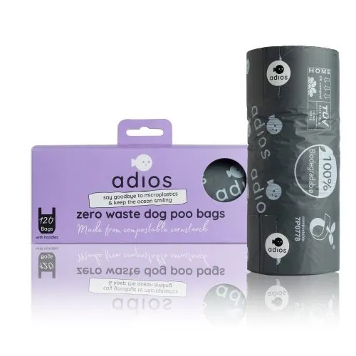 Adios Plastic Large Handle Bag on a Roll