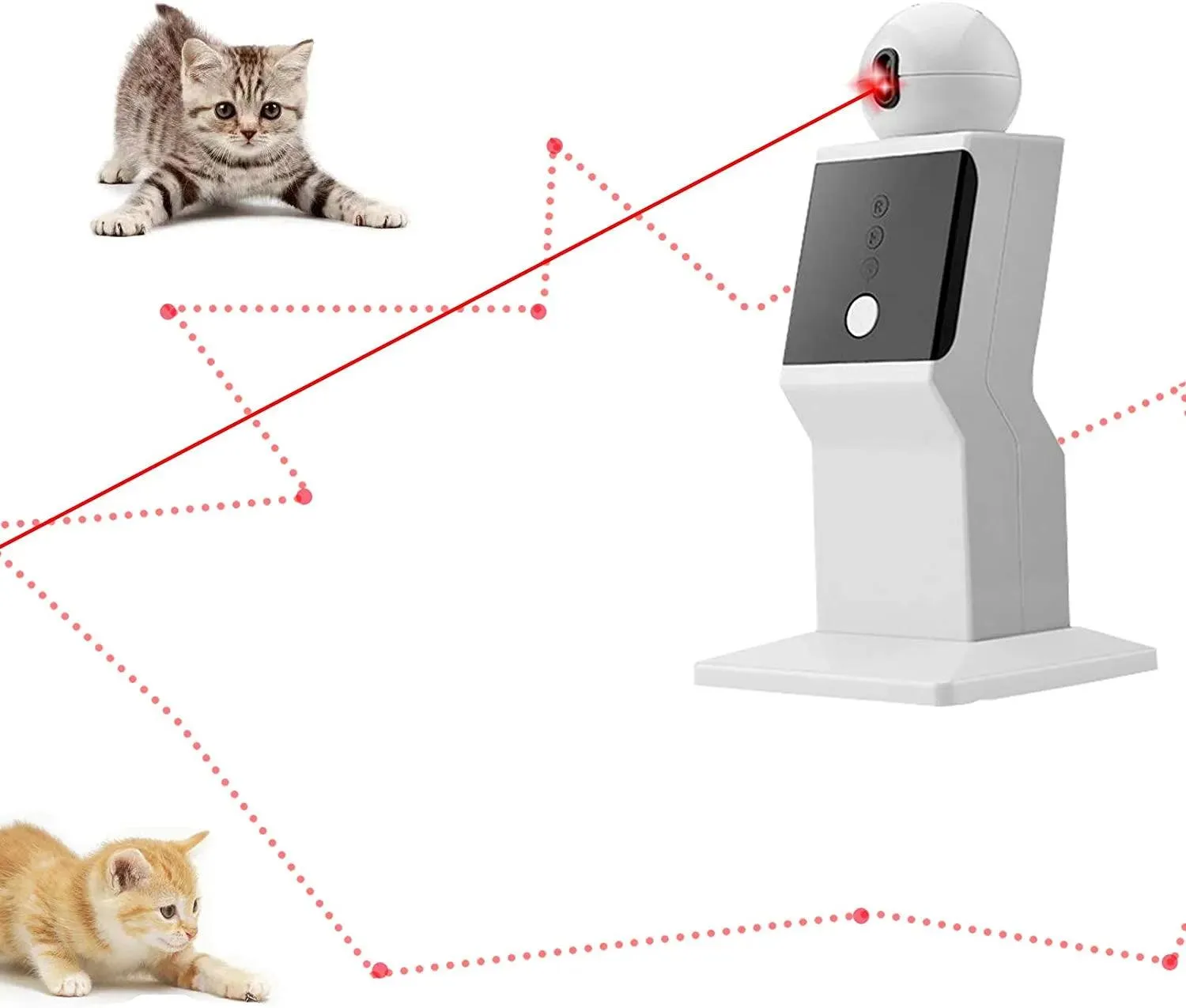 Automatic Cat Laser Toy - Interactive Red Dot Exercising Fun