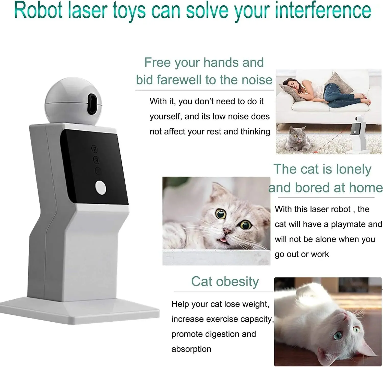 Automatic Cat Laser Toy - Interactive Red Dot Exercising Fun