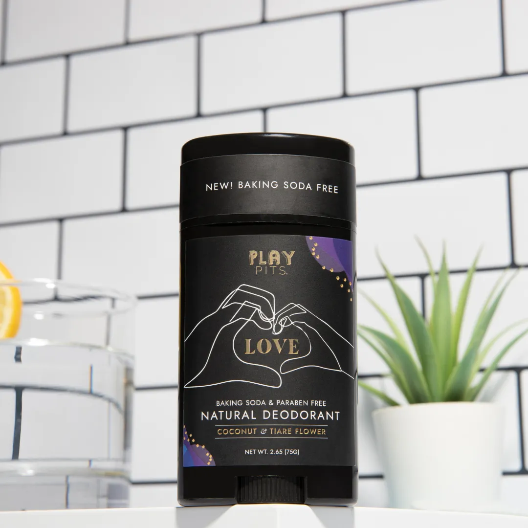 Baking Soda Free Deodorant 3-Pack Bundle: Love