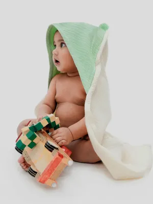 Banana Double Cloth Baby Towel Set- White