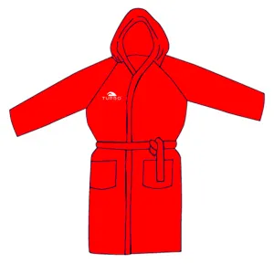 Bathrobe/Parka - Microfibre Quick Dry (Red) - Pre-Order