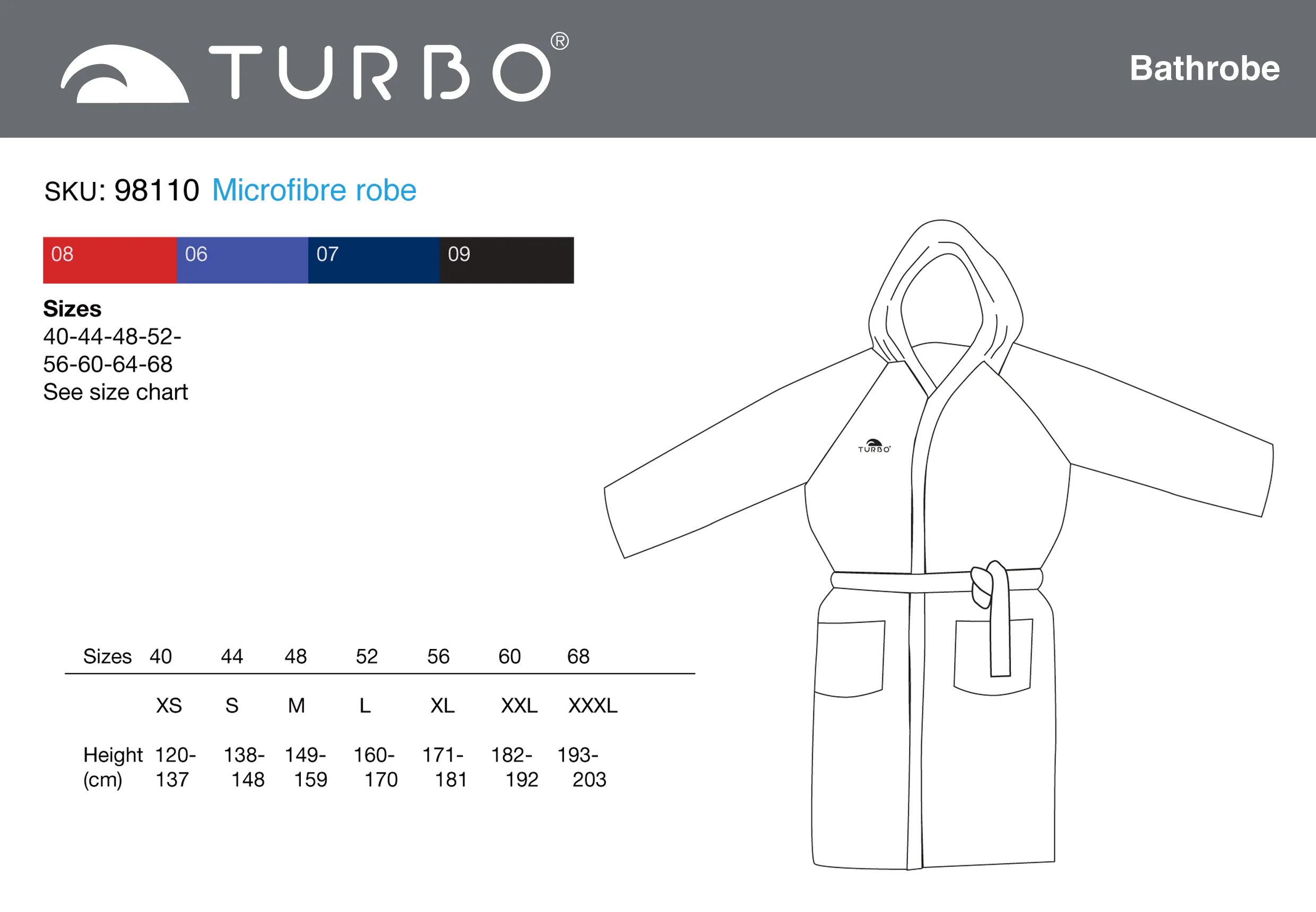 Bathrobe/Parka - Microfibre Quick Dry (Red) - Pre-Order