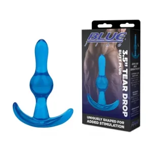 Blue Line 3.5" Tear Drop Butt Plug