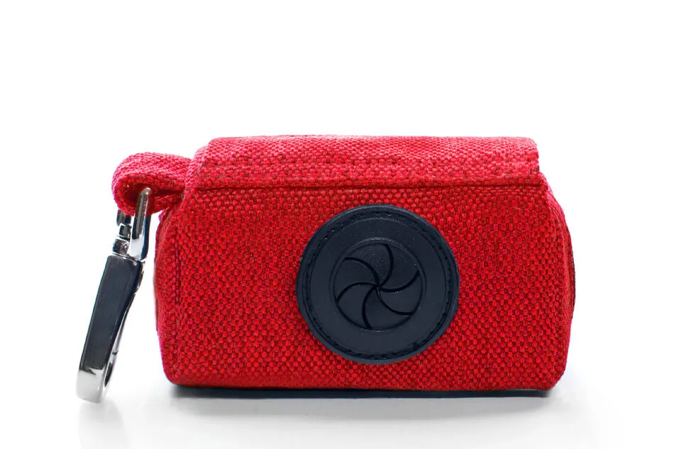 Bowl and Bone Mini Red Dog Poo Bag Holder