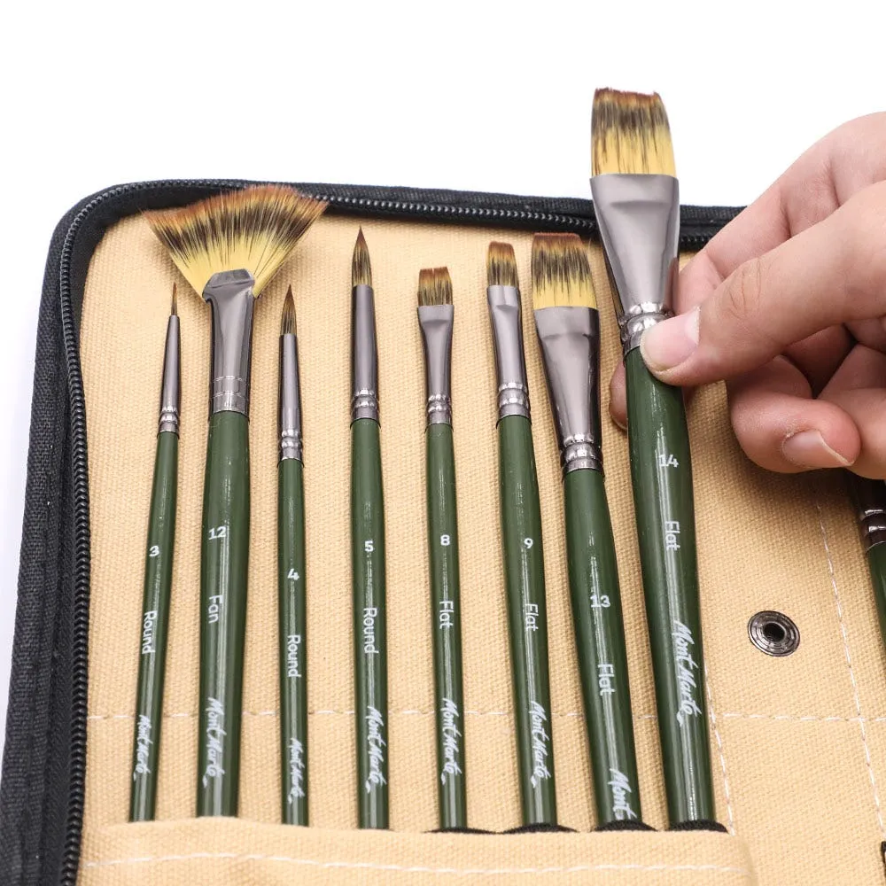 Brush Set with Easel Wallet Signature 17pc