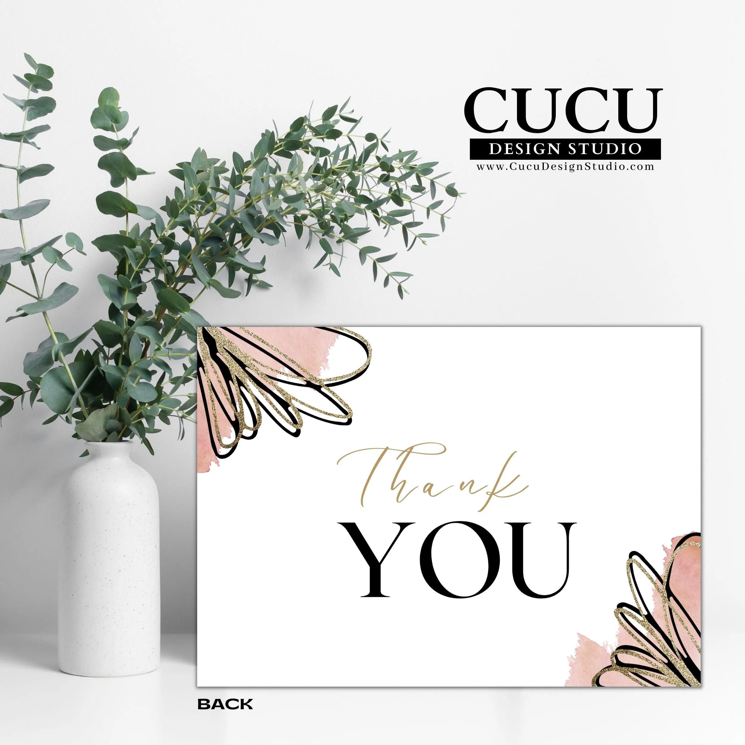 Bundle Pack Abstract Printable Thank You For Your Purchase Template