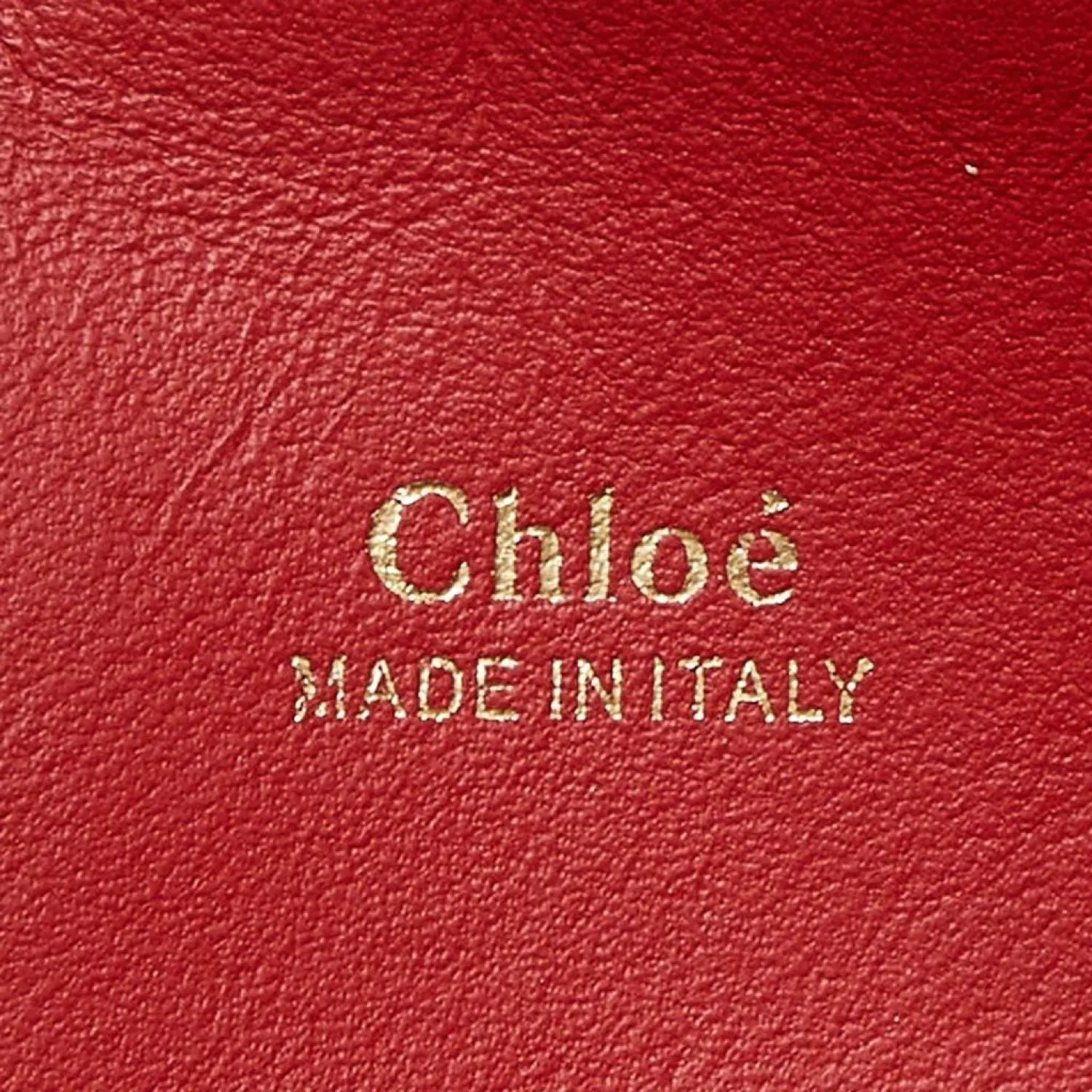 Chloe Red/brown Leather Medium Baylee Tote