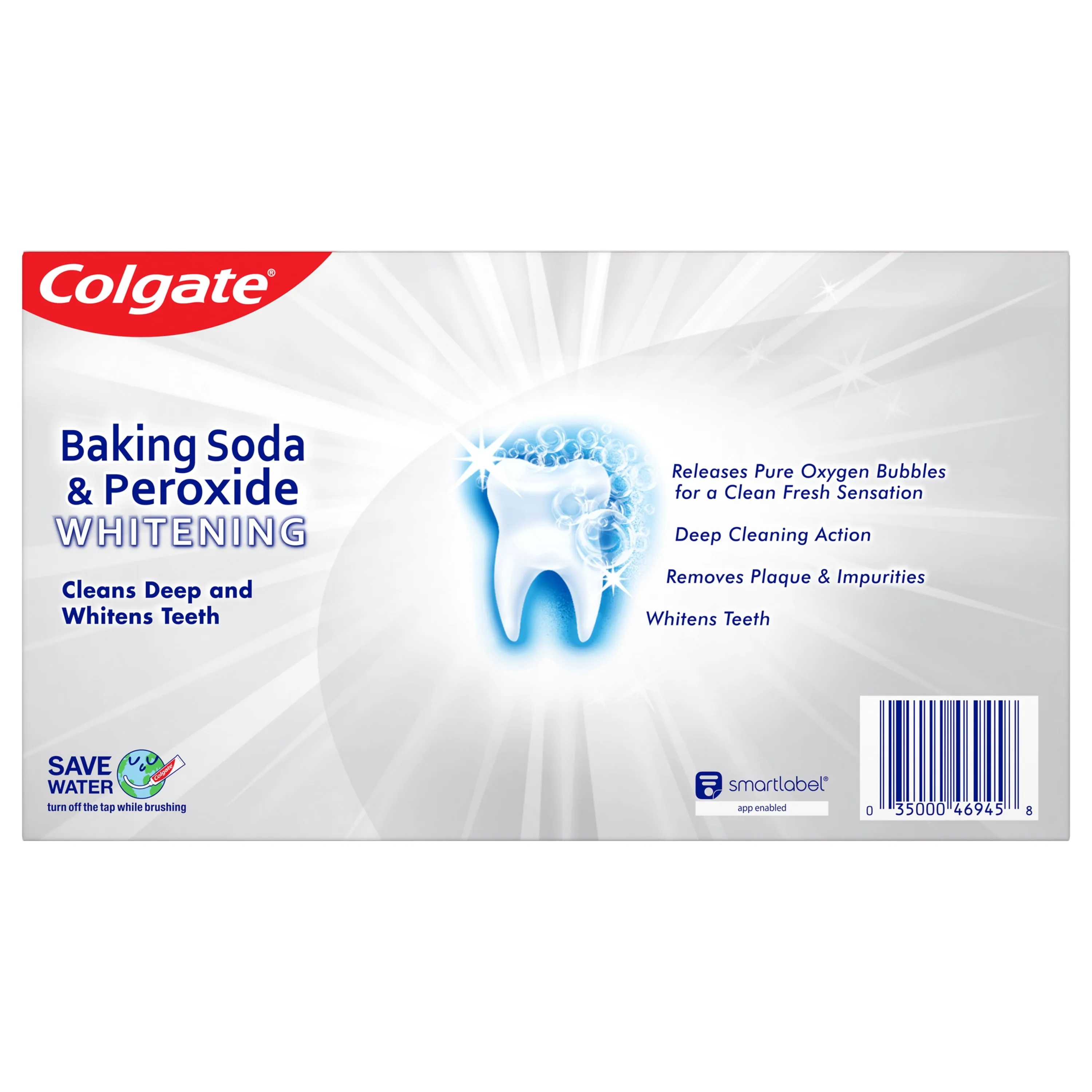 Colgate Baking Soda and Peroxide Whitening Toothpaste, Brisk Mint, 3 Pack