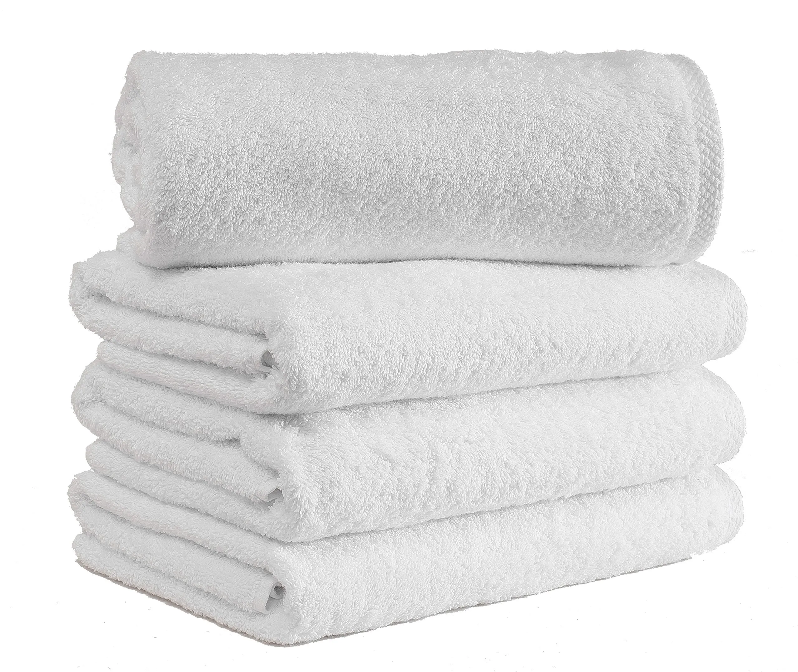 CTT - 4 Piece Bath Towel Set, 100% Turkish Cotton, Quick Dry, Absorbent & Comfy Towels for Spa & Hotel by Classic Turkish Towels
