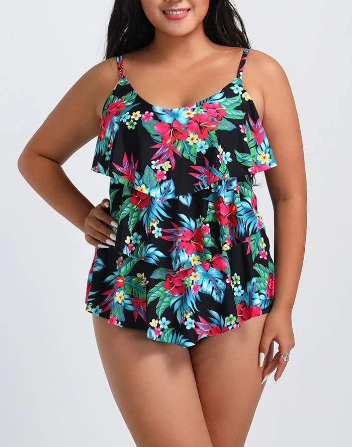 FULLFITALL - Tiered Tankini Set