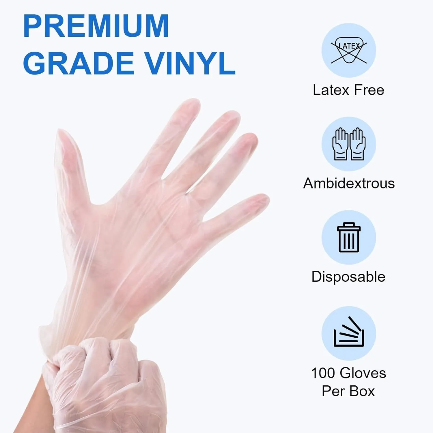 (In-Stock) 4X Vinyl Gloves (Case) 1,000 Count, 4 Mil