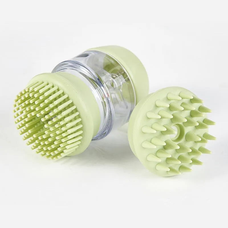 New Pet Products Cat Dog Bath Brush Silicone Comb Double Comb Massage Bath Brush