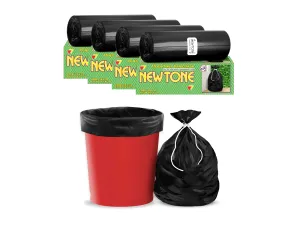 Newtone Premium Garbage Bags Size 24 X 32 Inches (Large) 60 Bags (4 rolls) Dustbin Bag/Trash Bag - Black Color