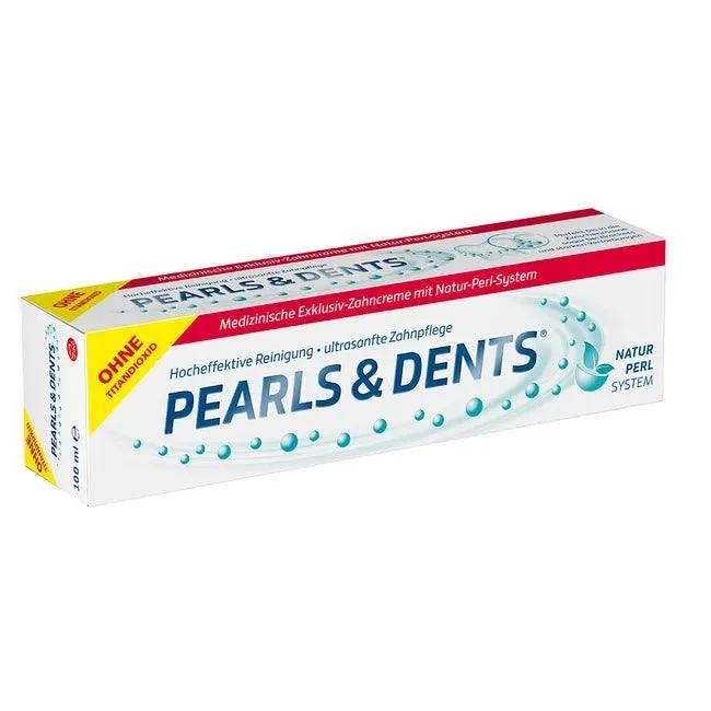 PEARLS & DENTS exclusive toothpaste without titanium dioxide