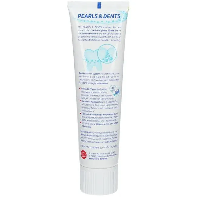PEARLS & DENTS exclusive toothpaste without titanium dioxide
