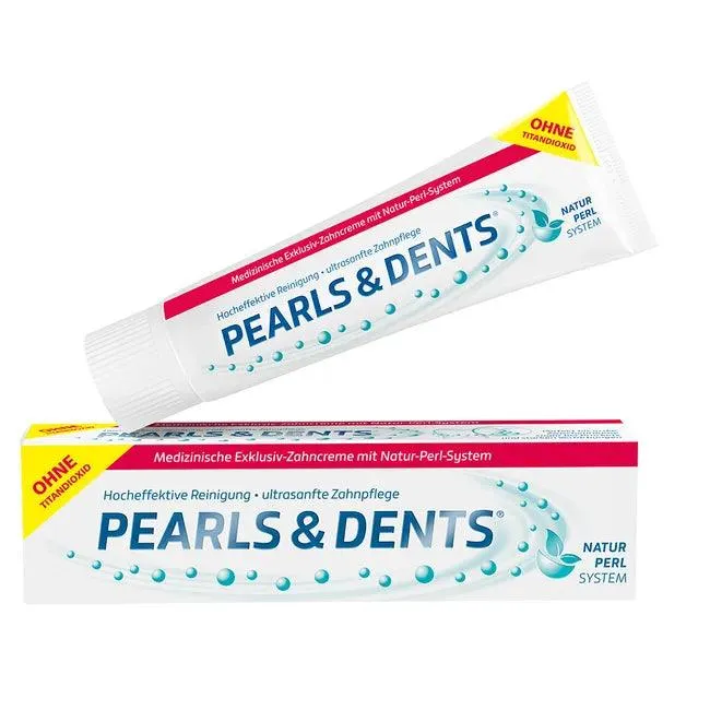PEARLS & DENTS exclusive toothpaste without titanium dioxide