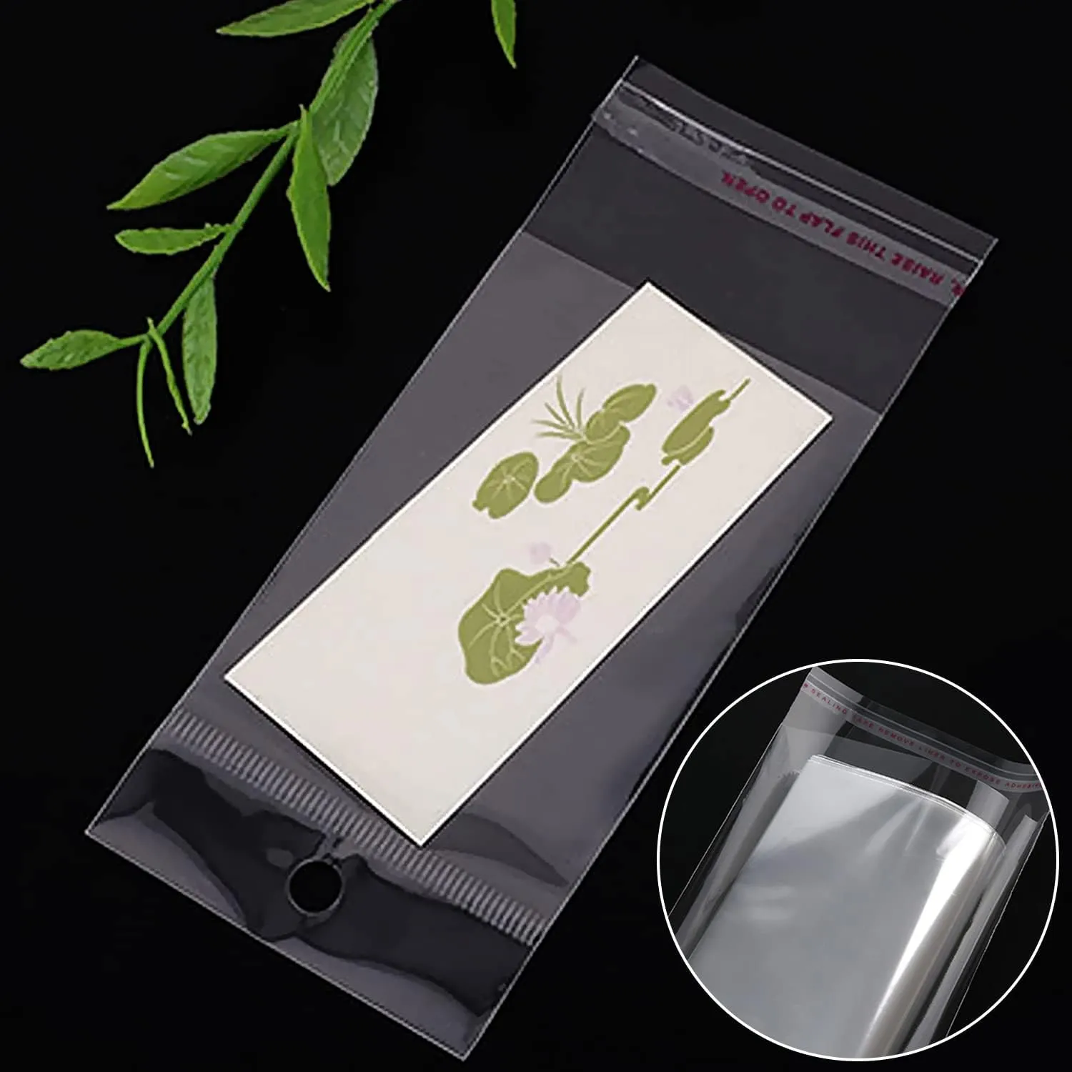 Polyprop Cellophane Selfseal Bags 30x43cm Punch Hanging Hole 100pack