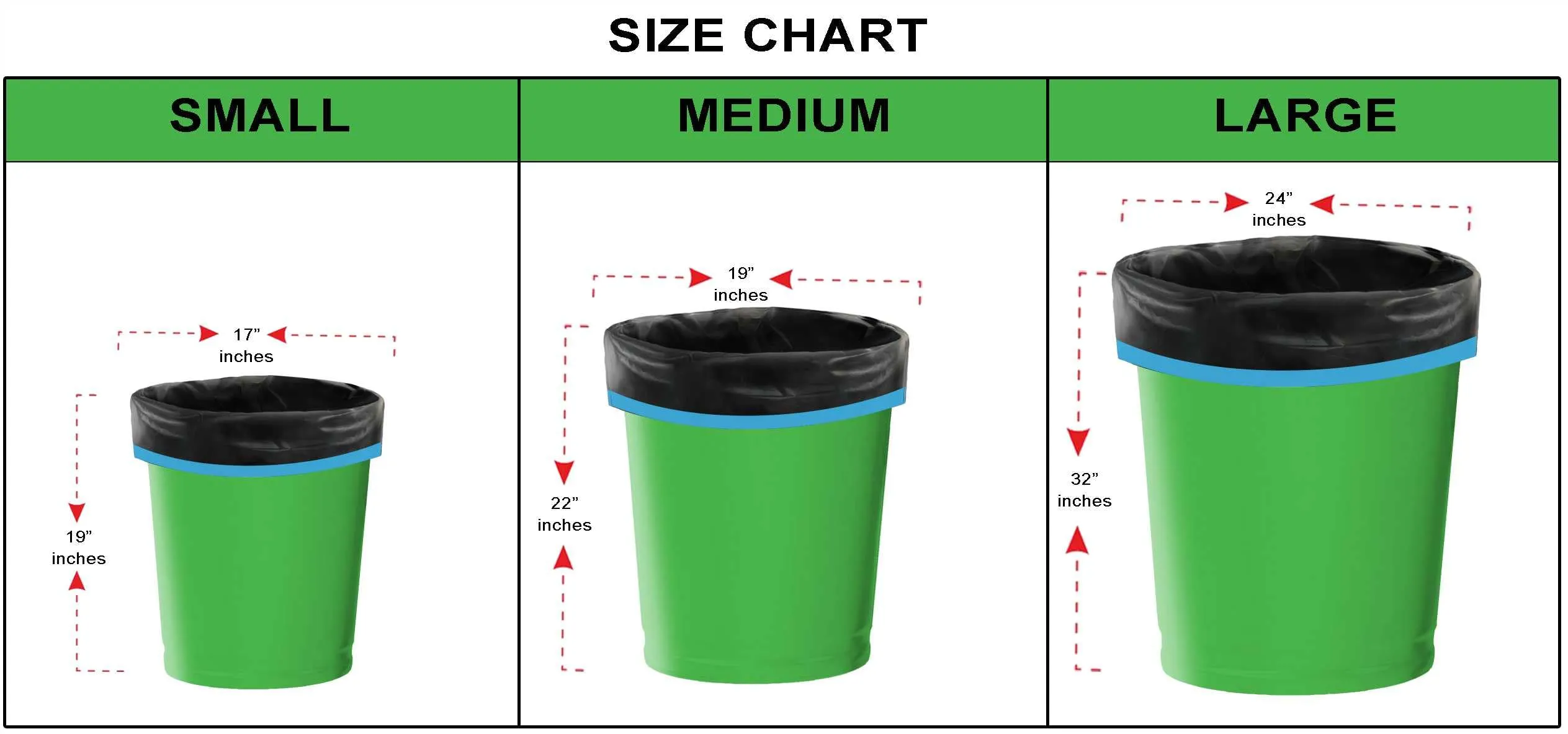 Shalimar Premium Drawstring Garbage Bags Size 24 X 32 Inches (Large) 60 Bags (4 rolls) Dustbin Bag/Trash Bag - Black Color