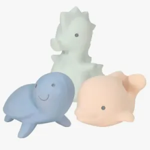Tikiri Toys Marshmallow Ocean Animals Teether, Rattle & Bath Toys