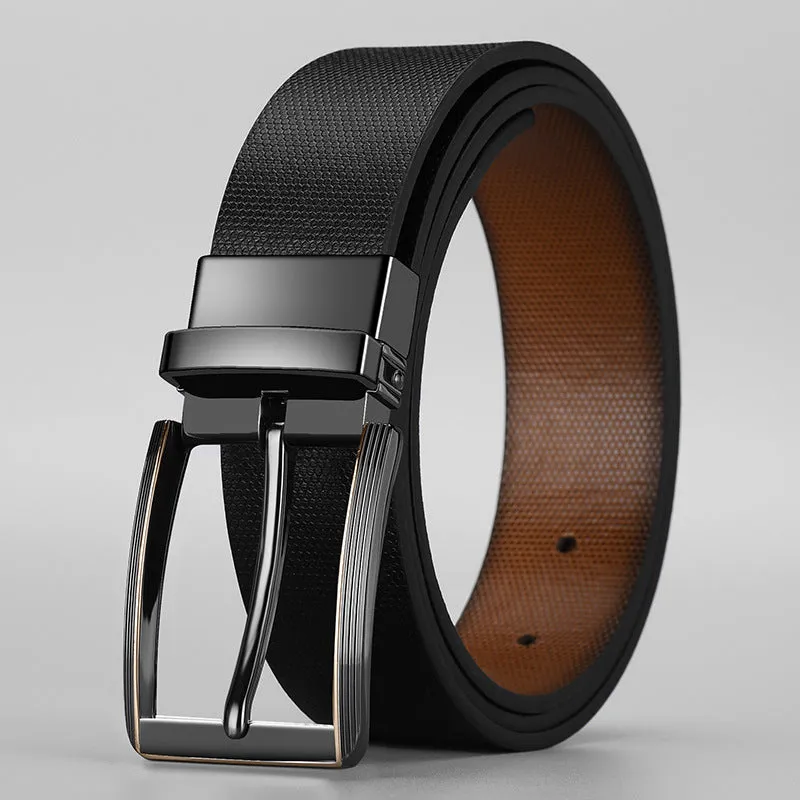 Two-color Double-sided Men's Rotatable Belt