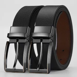 Two-color Double-sided Men's Rotatable Belt
