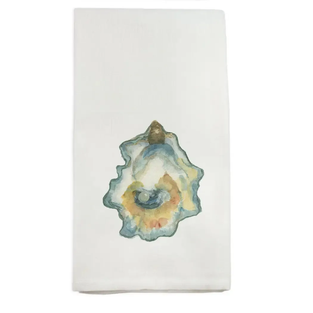 Watercolor Oyster Tea Towel